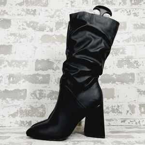 NEW DV Dolce Vita Women's Wandah Black Slouch Dress Boots D1003